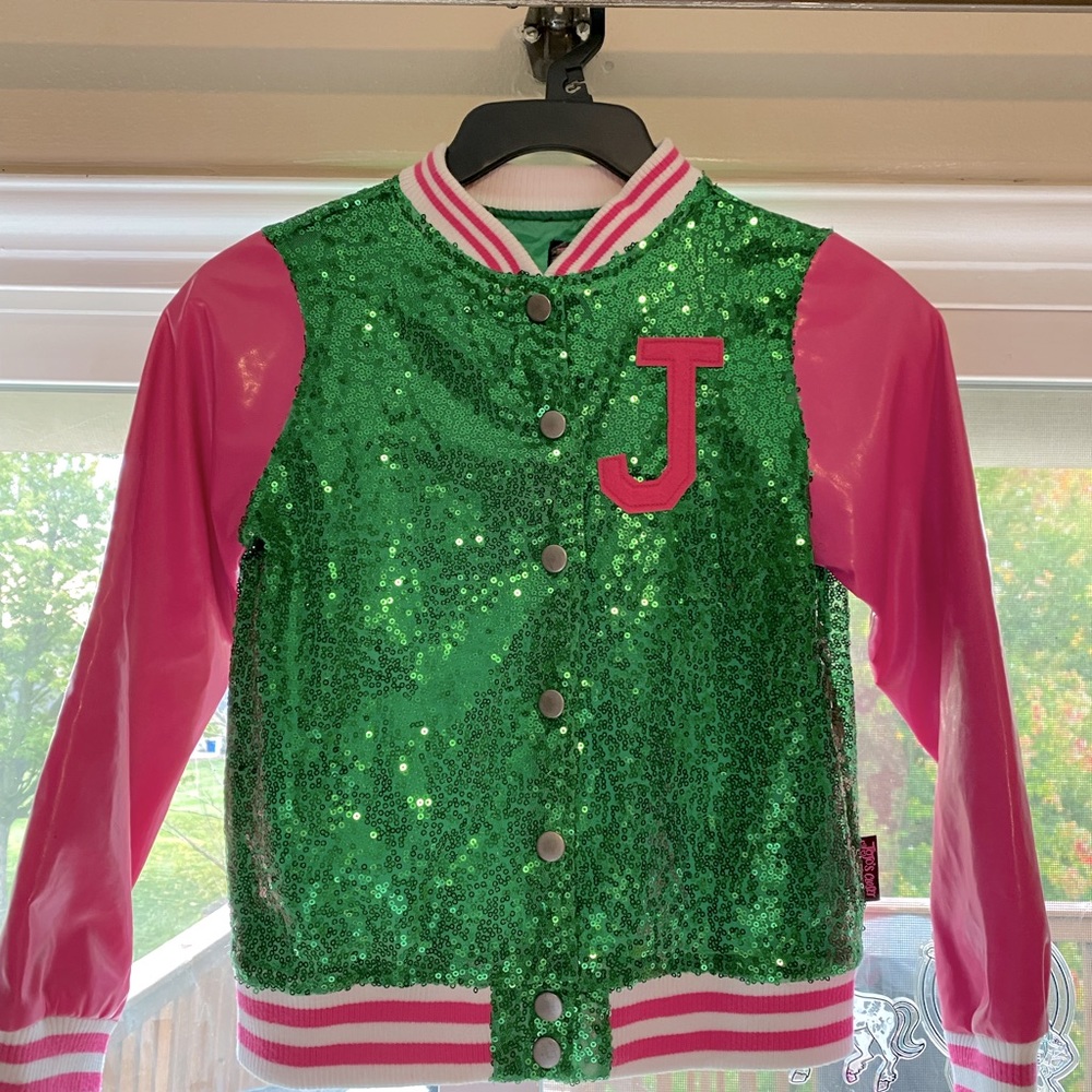 JOJO SIWA sequin varsity jacket LIKE NEW! Size 7/8
